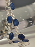 Blue Sapphire Bracelet in Sterling Silver